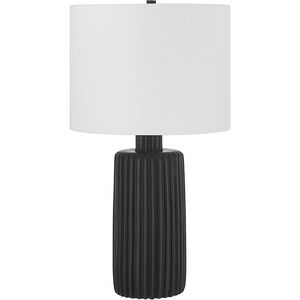 Anada 24.5 inch 100 watt Matte Black Table Lamp Portable Light