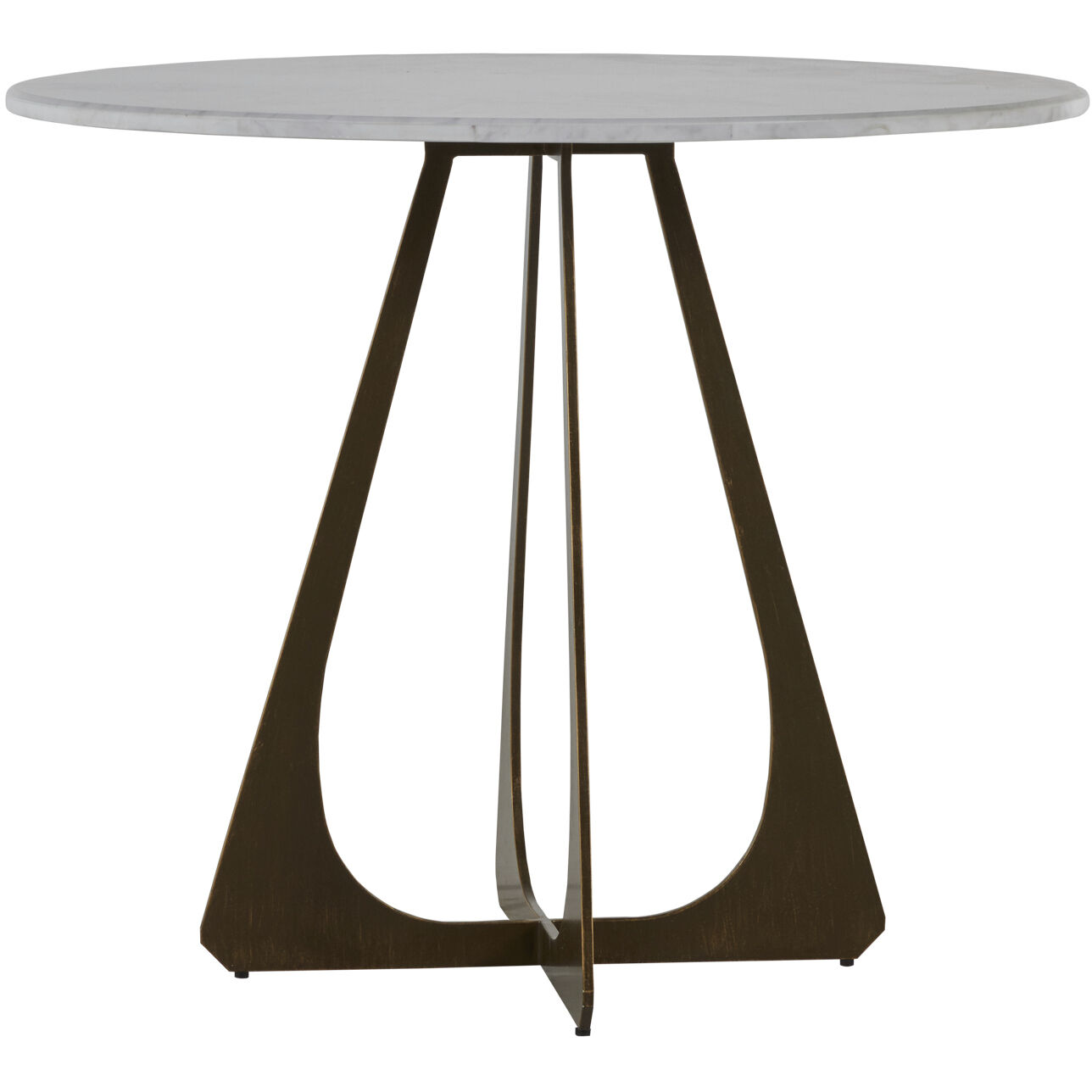 Drayton Brushed Copper and Volakas Marble Bistro Table