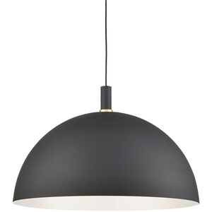 Archibald 1 Light 31.5 inch Black With Gold Detail Pendant Ceiling Light