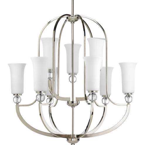 Elina 9 Light 30 inch Polished Nickel Chandelier Ceiling Light