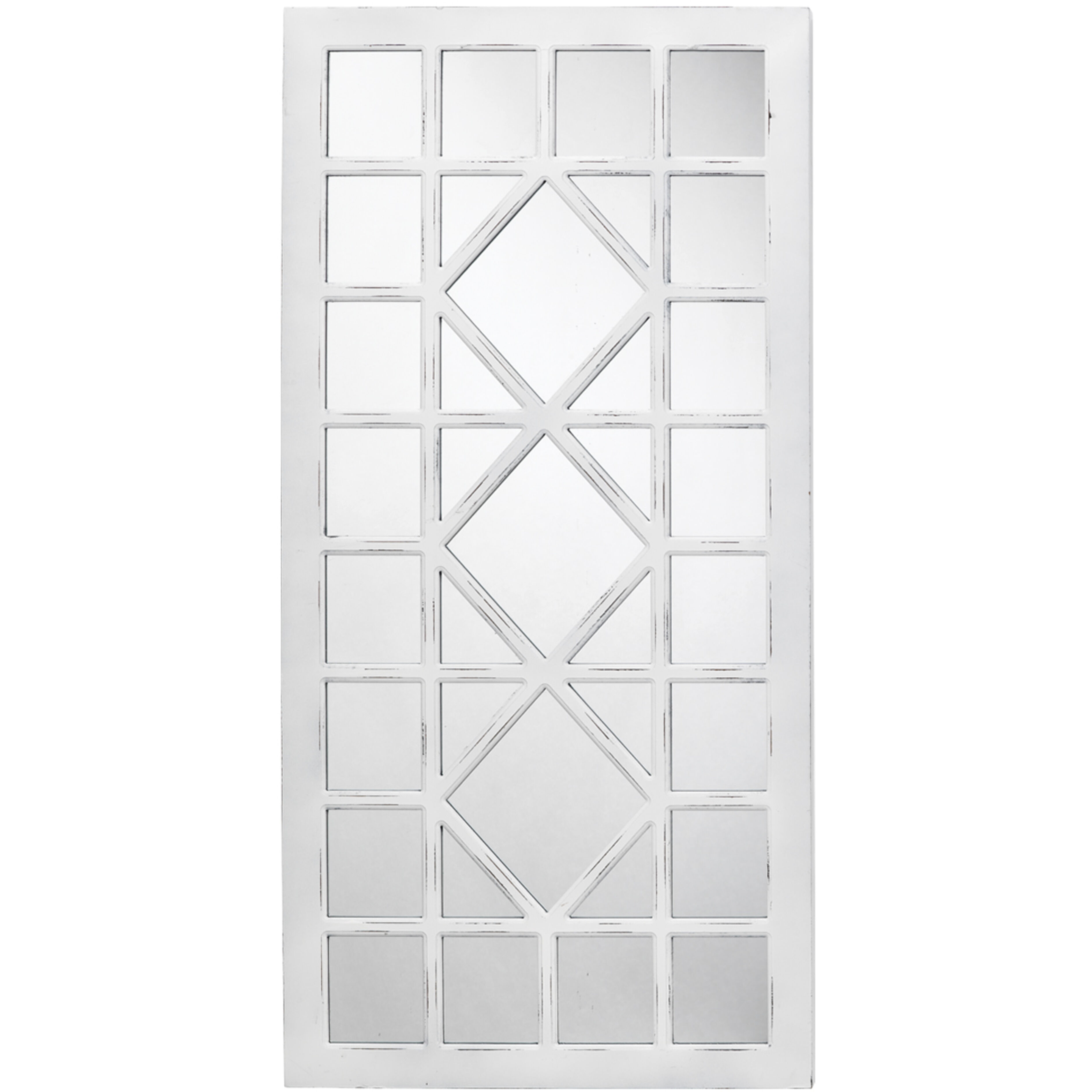 Virginia 53.5 X 26 inch Ivory painted wood Mirror