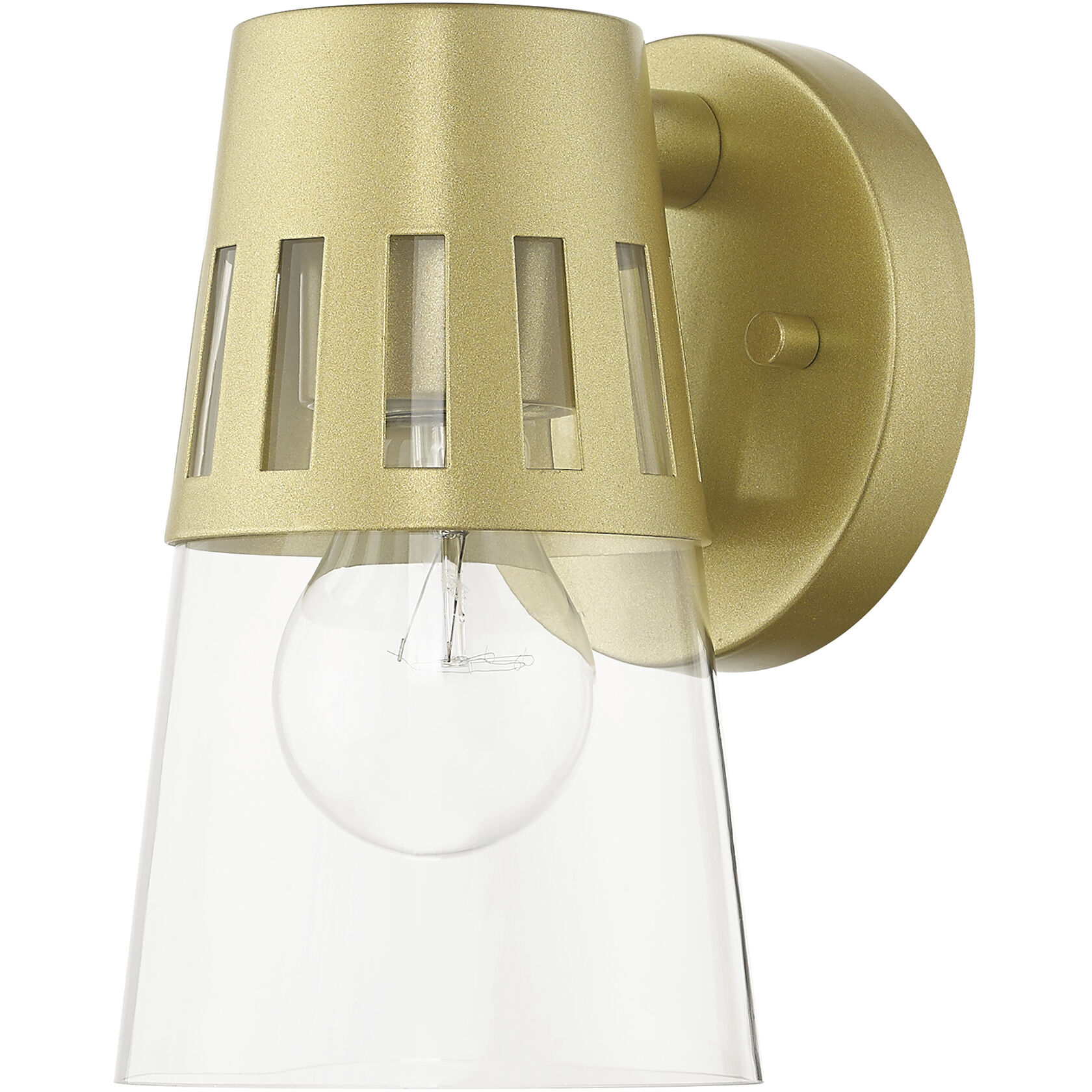 Covington 1 Light 8 inch Soft Gold Outdoor Wall Lantern, Small