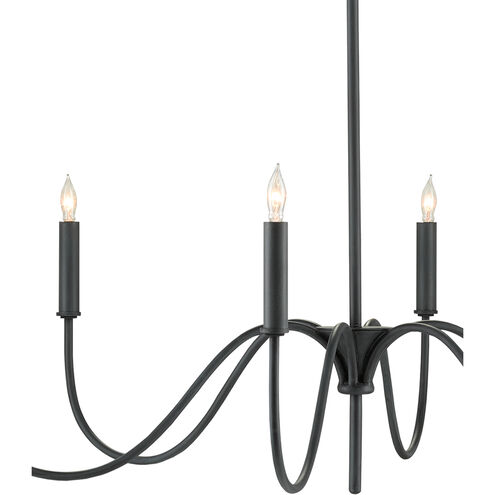 Tirrell 6 Light 34 inch Antique Black Chandelier Ceiling Light, Small