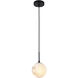 Nightfall 1 Light 5.9 inch Black Pendant Ceiling Light