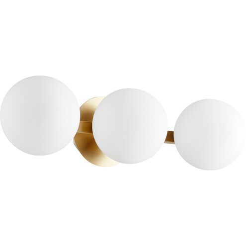 Globe 3 Light 22 inch Aged Brass Vanity Light Wall Light