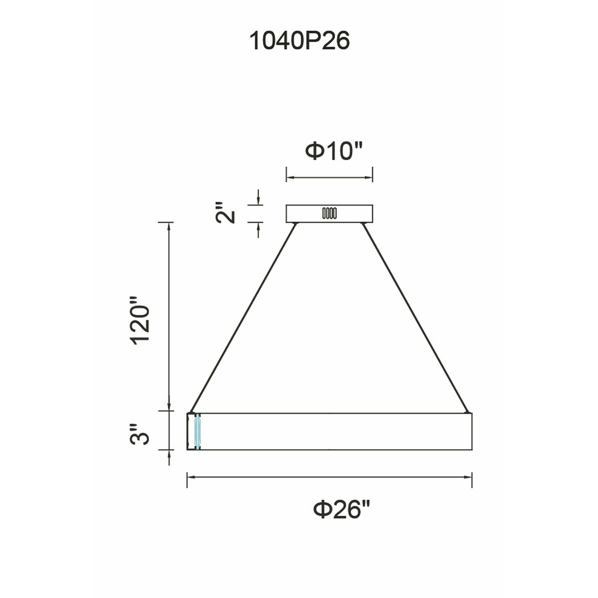 Rosalina LED 26 inch Matte Black Down Chandelier Ceiling Light