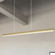 Vega Linear Pendant Ceiling Light in Brushed Gold