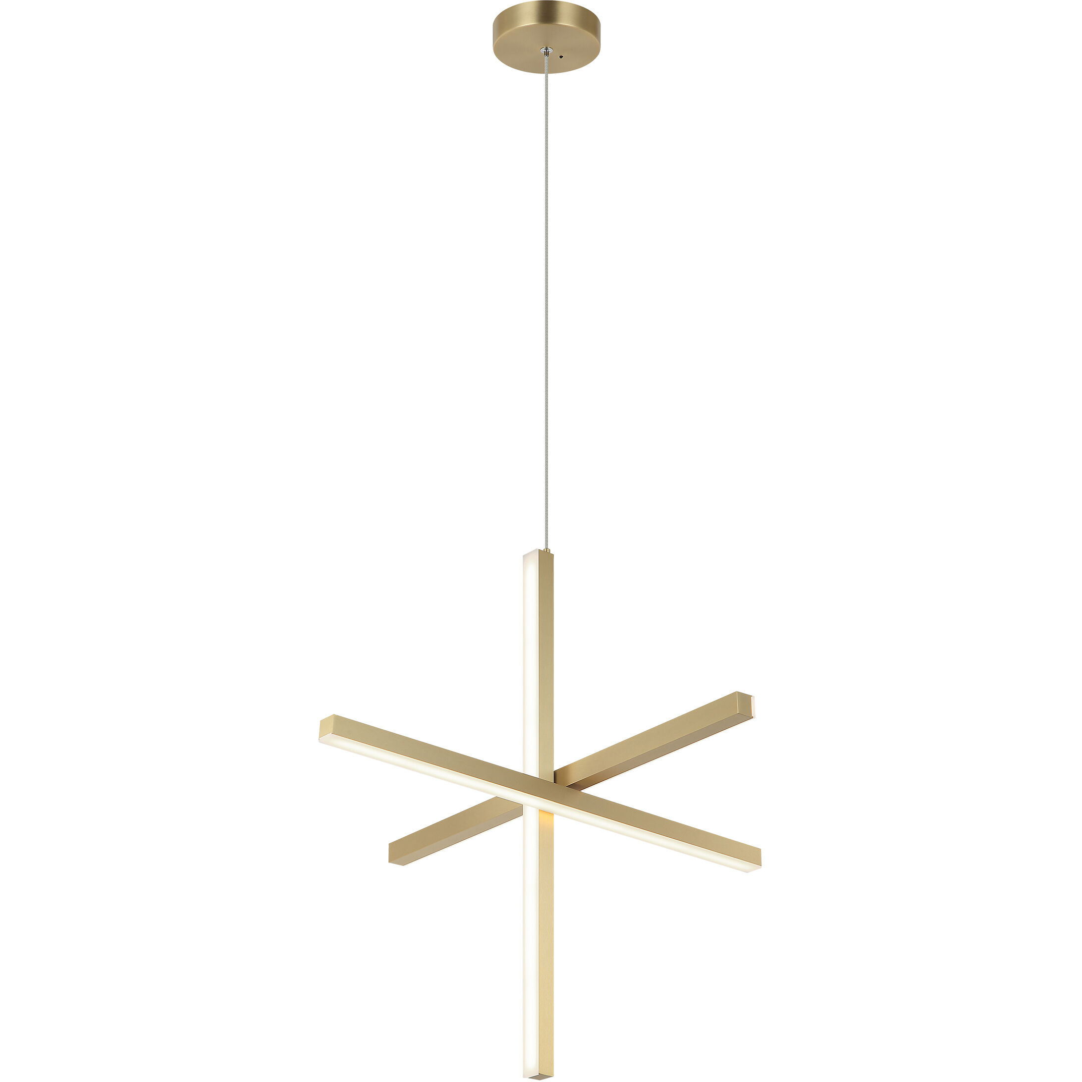 Crosley 3 Light 24 inch Brushed Gold Pendant Ceiling Light