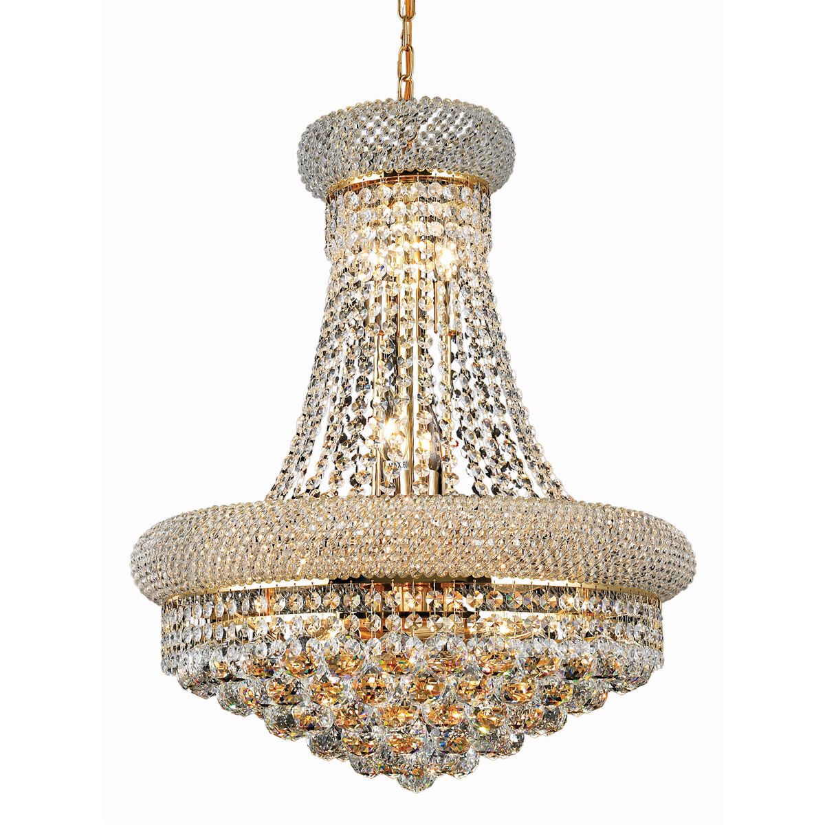 Elegant Lighting V1800D20G RC Primo 14 Light 20 inch Gold Dining
