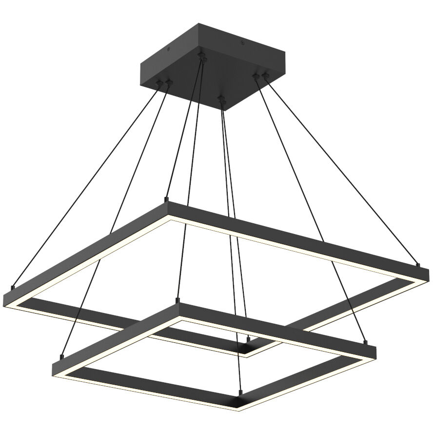 Piazza LED 23.63 inch Black Chandelier Ceiling Light