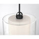 Seville 1 Light 12.75 inch Dark Matte Black Convertible Pendant/Semi-Flush Mount Ceiling Light