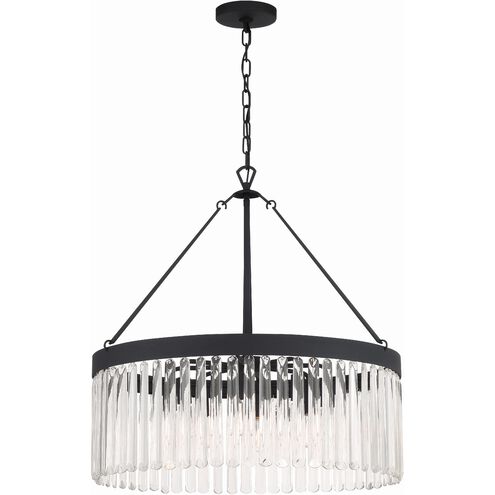 Emory 8 Light 24 inch Black Forged Chandelier Ceiling Light