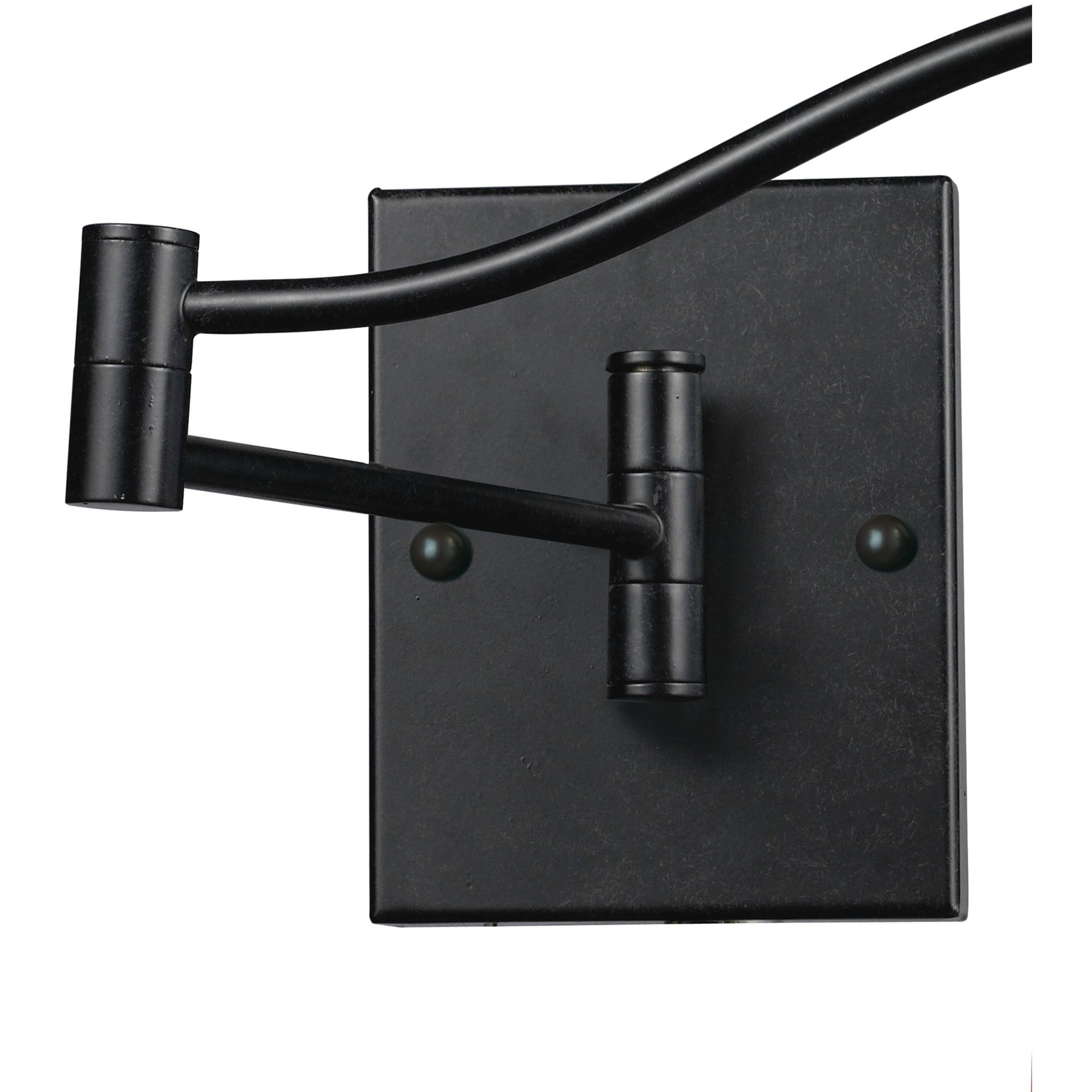 Celina 22 inch 60 watt Red with Dark Rust Swingarm Sconce Wall Light