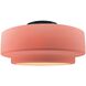 Radiance Collection - Tier LED 12 inch Gloss Blush Semi-Flush Ceiling Light, Form+Finish+Function
