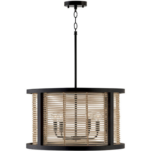 Rico 4 Light 22 inch Flat Black Pendant Ceiling Light