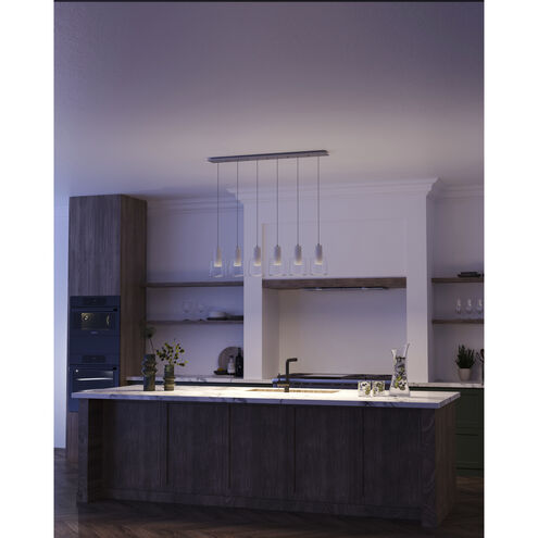 Samson LED 5.88 inch White Multi Pendant Ceiling Light in Clear