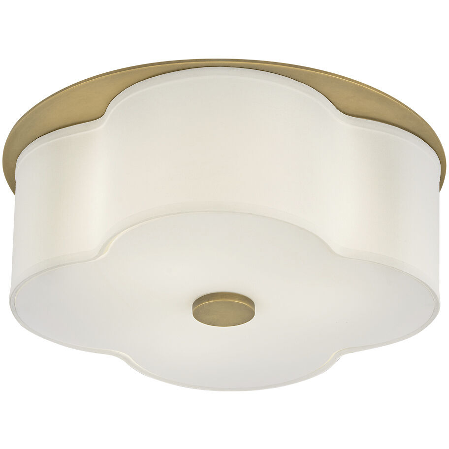 Delaney 3 Light 20 inch Heritage Brass Flush Mount Ceiling Light