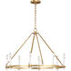 C&M by Chapman & Myers Marston 8 Light 32.75 inch Burnished Brass Chandelier Ceiling Light