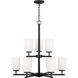 Oslo 9 Light 26 inch Midnight Black Chandelier Ceiling Light
