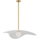 Windsor Smith Mahalo LED 31.75 inch Hand-Rubbed Antique Brass Tri Pendant Ceiling Light in Matte White