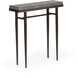 Wick 30 X 8.5 inch Modern Brass Console Table in Maple Grey