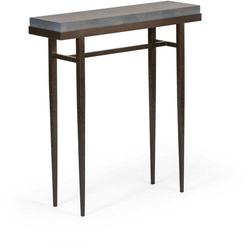 Wick 30 X 8.5 inch Modern Brass Console Table in Maple Grey