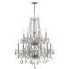 Traditional Crystal 12 Light 26 inch Polished Chrome Chandelier Ceiling Light in Clear Hand Cut