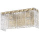 Glacier 2 Light 15 inch Modern Gold Vanity Wall Light