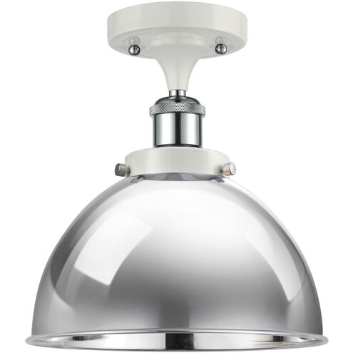 Ballston Urban LED 10 inch White and Polished Chrome Semi-Flush Mount Ceiling Light