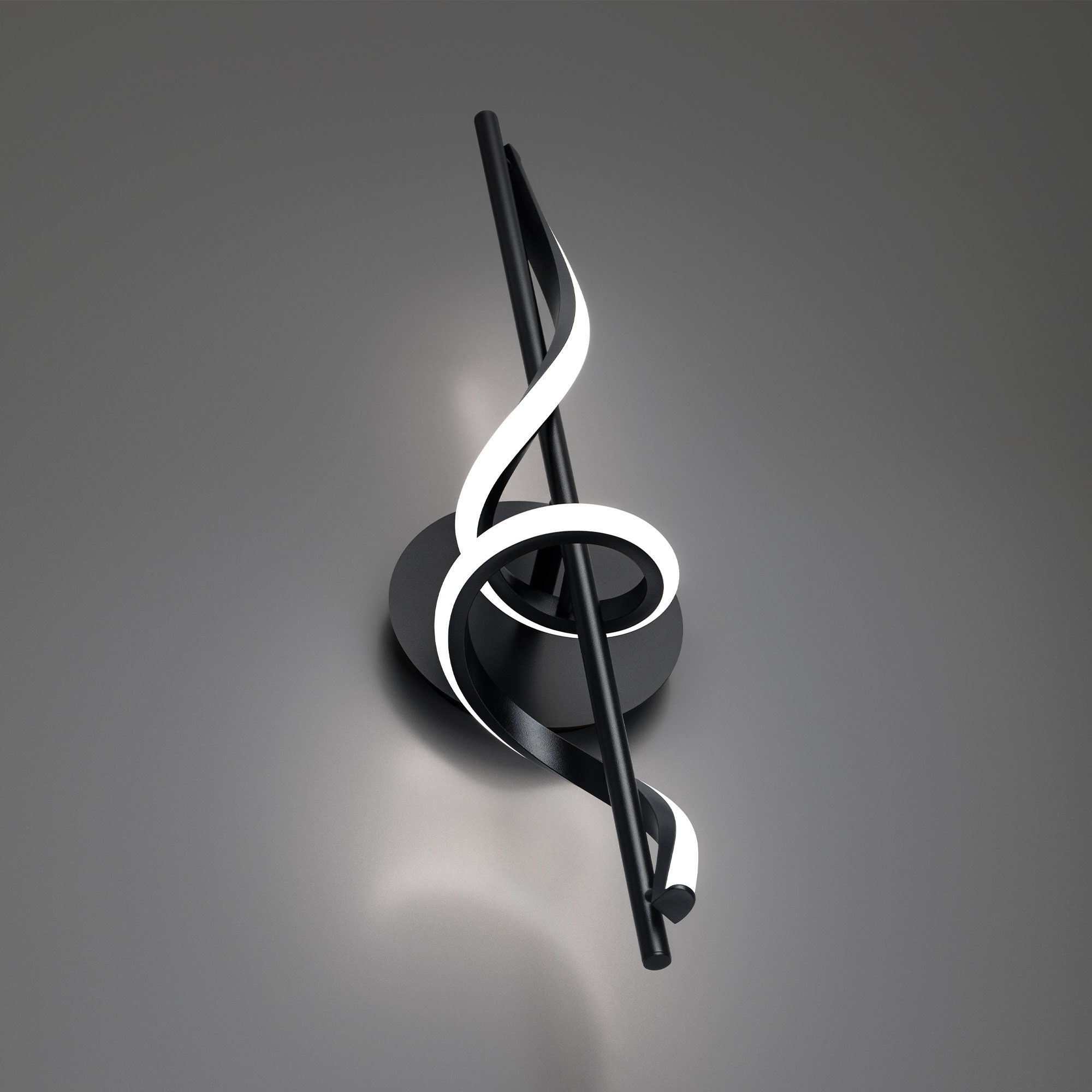 Corkscrew LED 22 inch Black Bath Vanity & Wall Light in 2700K, dweLED