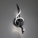 Corkscrew LED 22 inch Black Bath Vanity & Wall Light in 3000K, dweLED