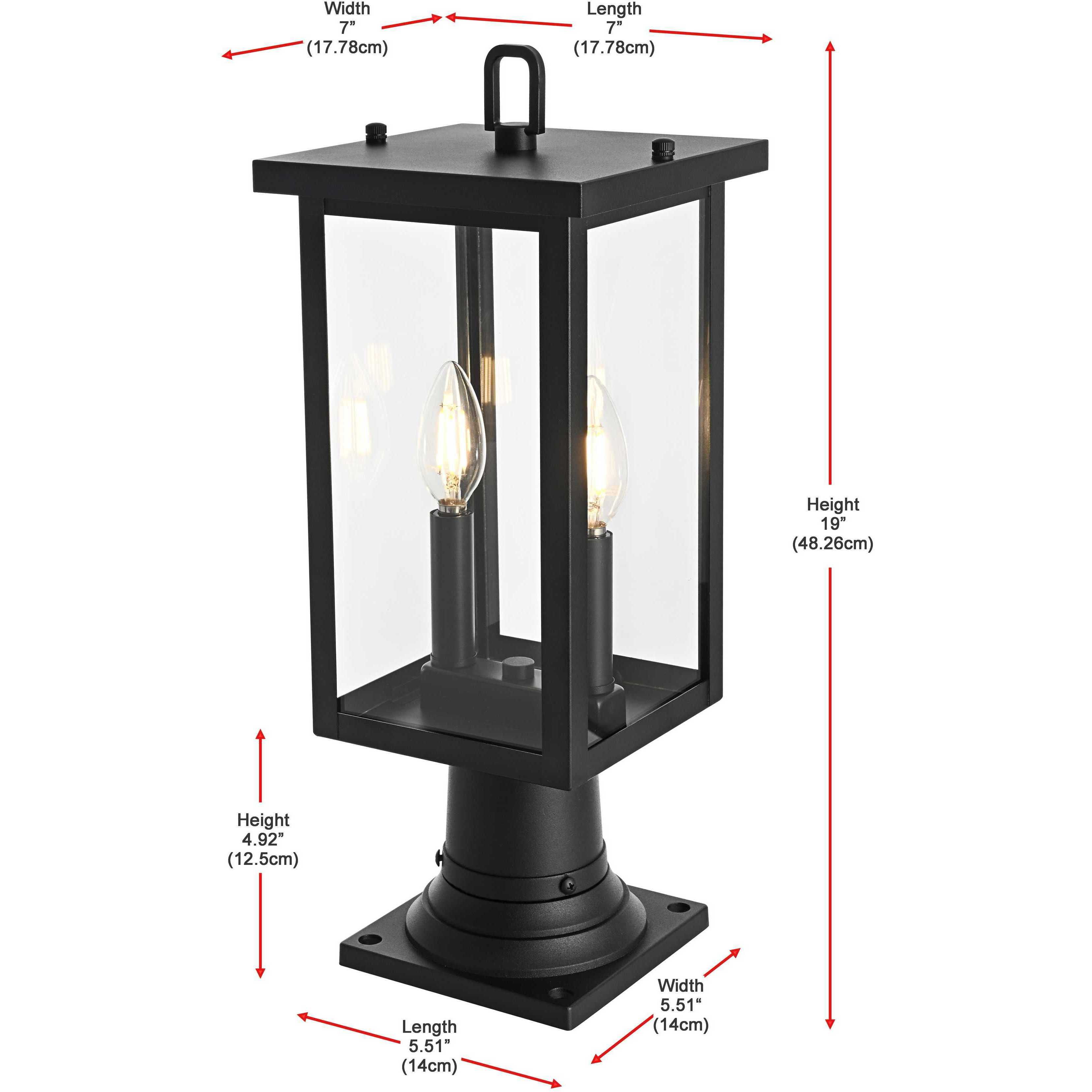 Venango 2 Light 19 inch Black Outdoor Post Light