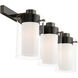Manhattan 3 Light 22.5 inch Polished Black Chrome Vanity Sconce Wall Light