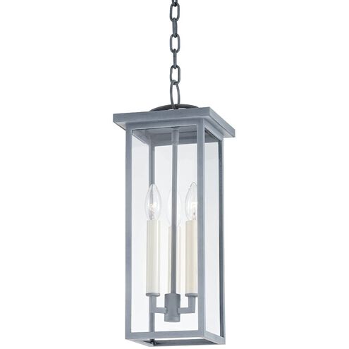 Eden 3 Light 7.5 inch Weathered Zinc Outdoor Pendant