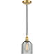 Edison Caledonia LED 5 inch Satin Gold Mini Pendant Ceiling Light