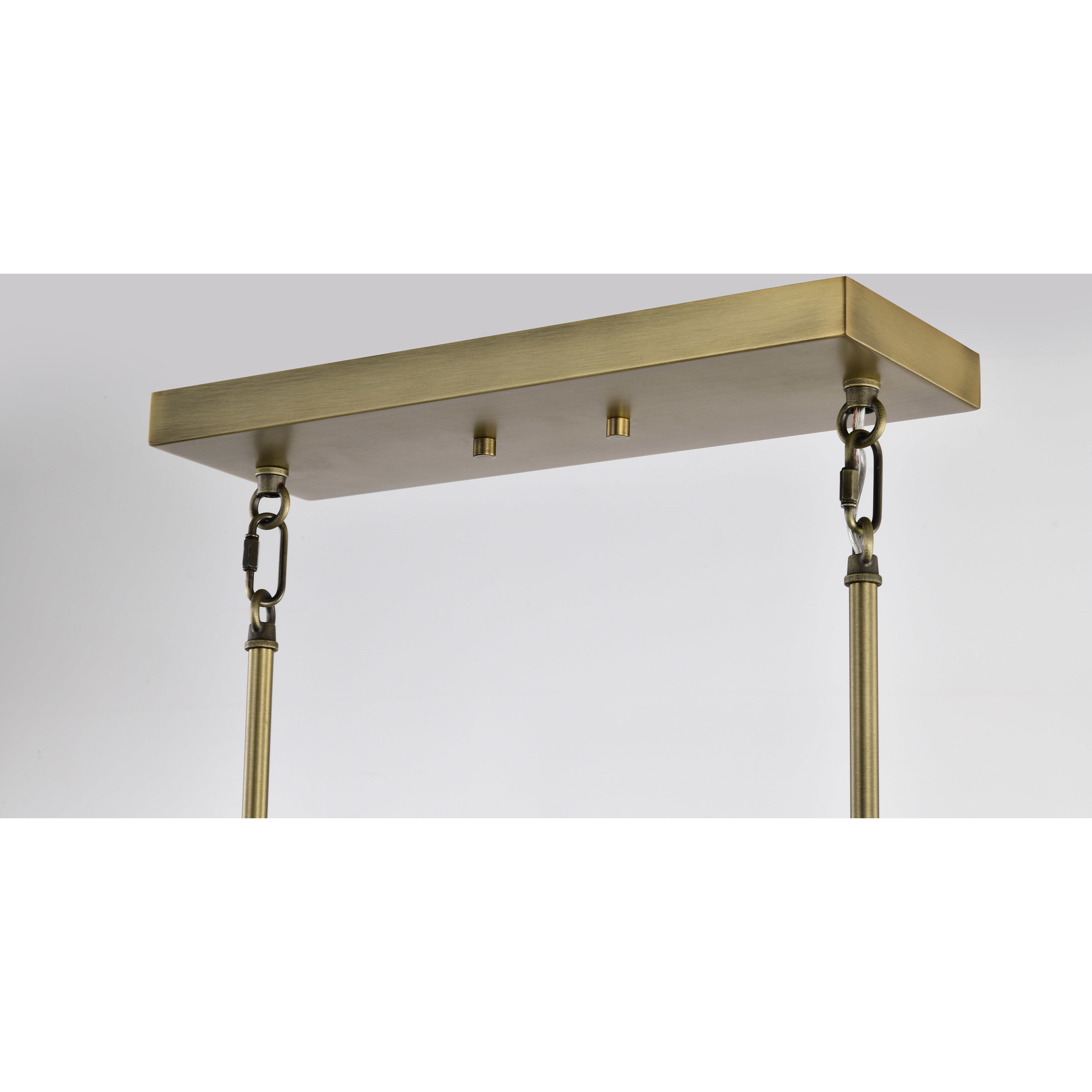 Brookside 6 Light 25 inch Vintage Brass Island Pendant Ceiling Light