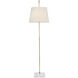 Cloister 70 inch 75 watt Antique Brass and White Floor Lamp Portable Light