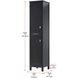 Irene Black Bathroom Storage Cabinet