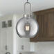 Alora Mood Soji 1 Light 7.88 inch Brushed Nickel/Smoked Solid Glass Pendant Ceiling Light in Smoked Glass