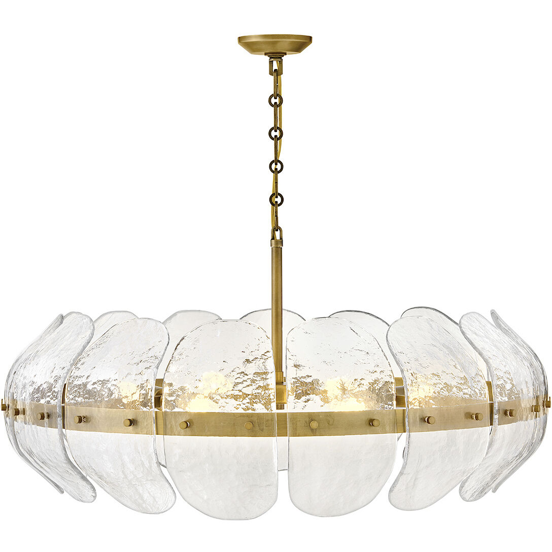 Lillia 6 Light 36.25 inch Heritage Brass Chandelier Ceiling Light