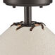 Marion 1 Light 14 inch Oil Rubbed Bronze with Natural Semi Flush Mount Ceiling Light
