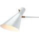 Spyder 2 Light 5.75 inch White and Natural Brass Wall Sconce Wall Light