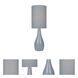 Quatro 31 inch 100.00 watt Brushed Grey Table Lamp Portable Light