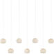 Piero 7 Light 60 inch Silver Multi-Drop Linear Pendant Ceiling Light