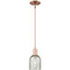 Arcadia Caledonia 1 Light 5 inch Antique Copper Mini Pendant Ceiling Light in Mica