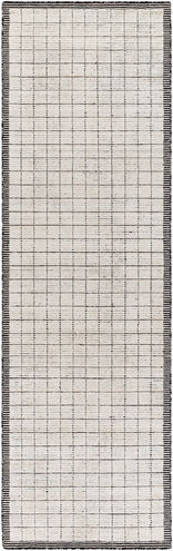 Carre 96 X 30 inch Black Rug in 2.5 x 8, Runner