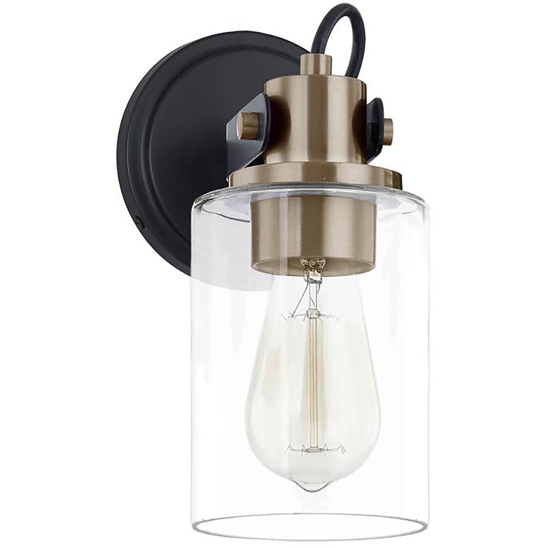 Fusion Collection - Brooklyn Family 4.5 inch Matte Black Wall Sconce Wall Light