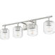 Landon 4 Light 32 inch Brushed Nickel Vanity Wall Light