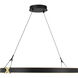 Recovery X LED 33.5 inch Coal And Satin Brass Pendant Ceiling Light