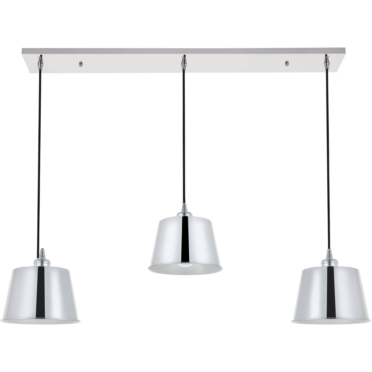 Nota 3 Light 41 inch Chrome Pendant Ceiling Light